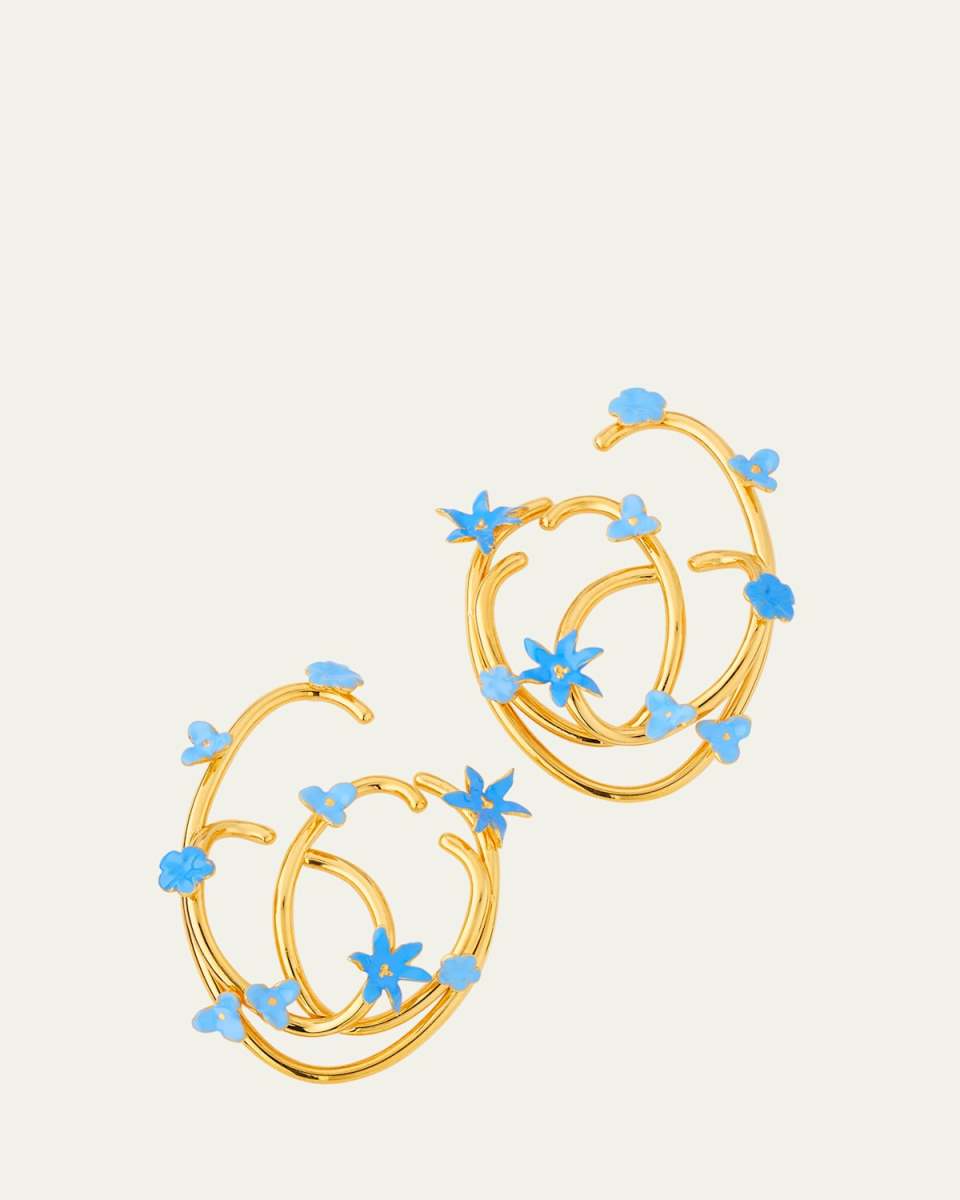 Tangled O Floral Earrings